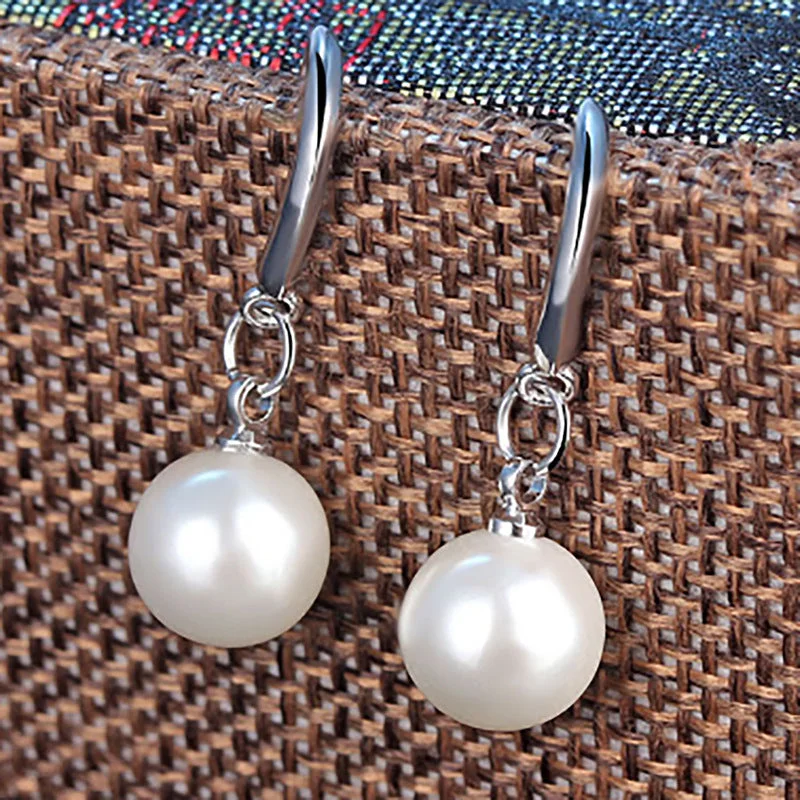 Coarse Groove Pearl Earrings (10mm)