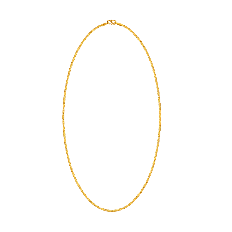 necklaces with geometric shape -22KT Yellow Gold Chain For Women