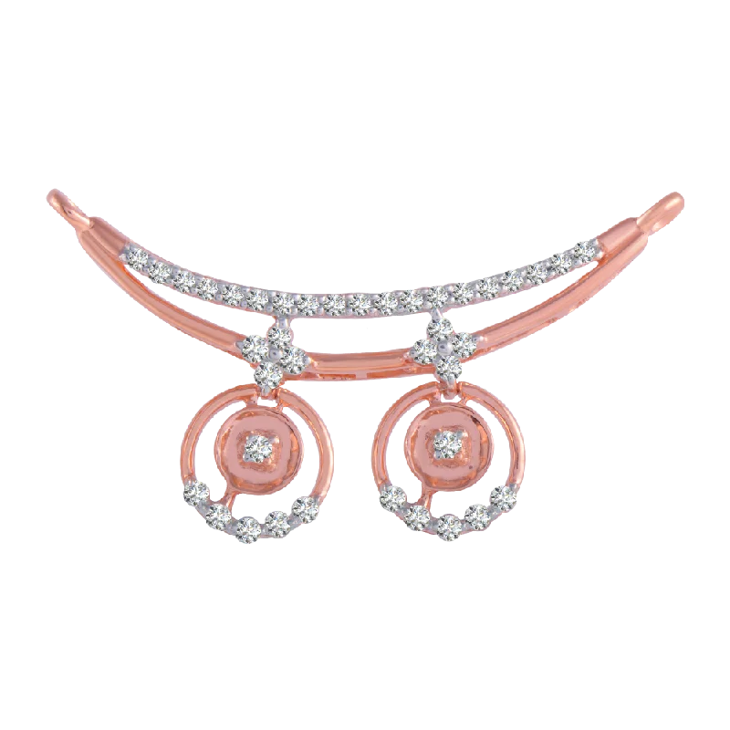 necklaces with aquamarine stone -18KT (750) Rose Gold And Diamond Pendant For Women