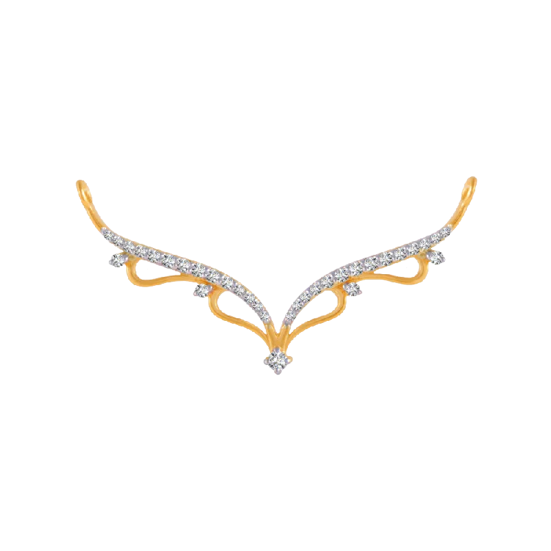 necklaces for special occasions -18KT (750) Yellow Gold And Diamond Pendant For Women