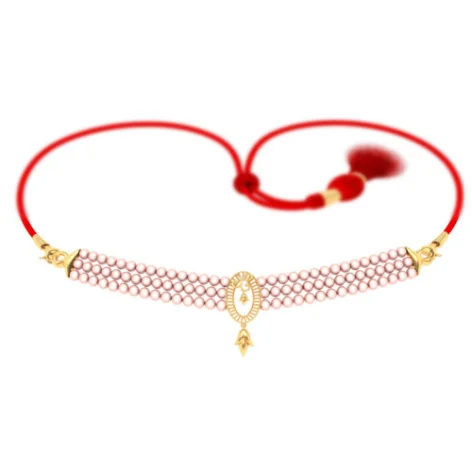 necklaces with crystal beads -22k Gold Necklace Design To Gift Someone Special