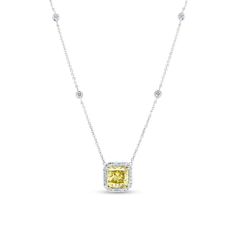 necklaces with gold plating -Uneek Signature Collection Halo Radiant Brown Diamond Diamond Pendant