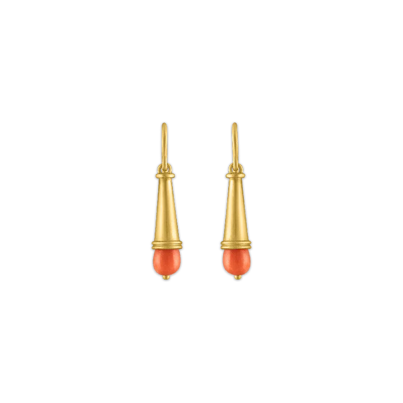 Ladies art deco earrings -Coral Becher Earrings