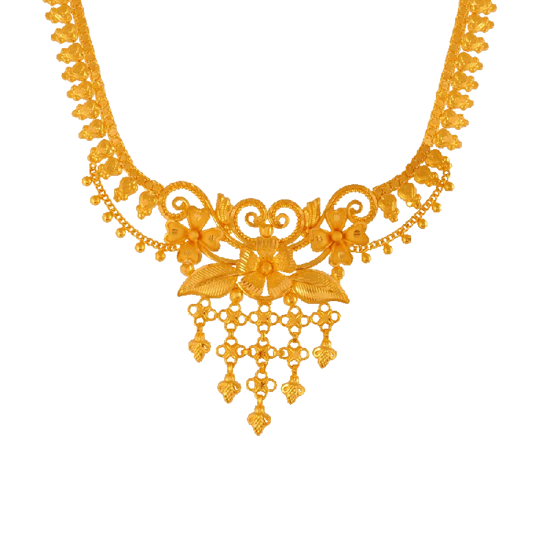 necklaces with orange garnet -P.c. Chandra Jewellers 22KT Yellow Gold Necklace For Women