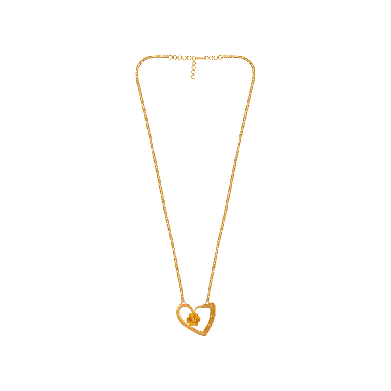 necklaces for gifting ideas -22KT (916) Yellow Gold  Chain Pendant For Women