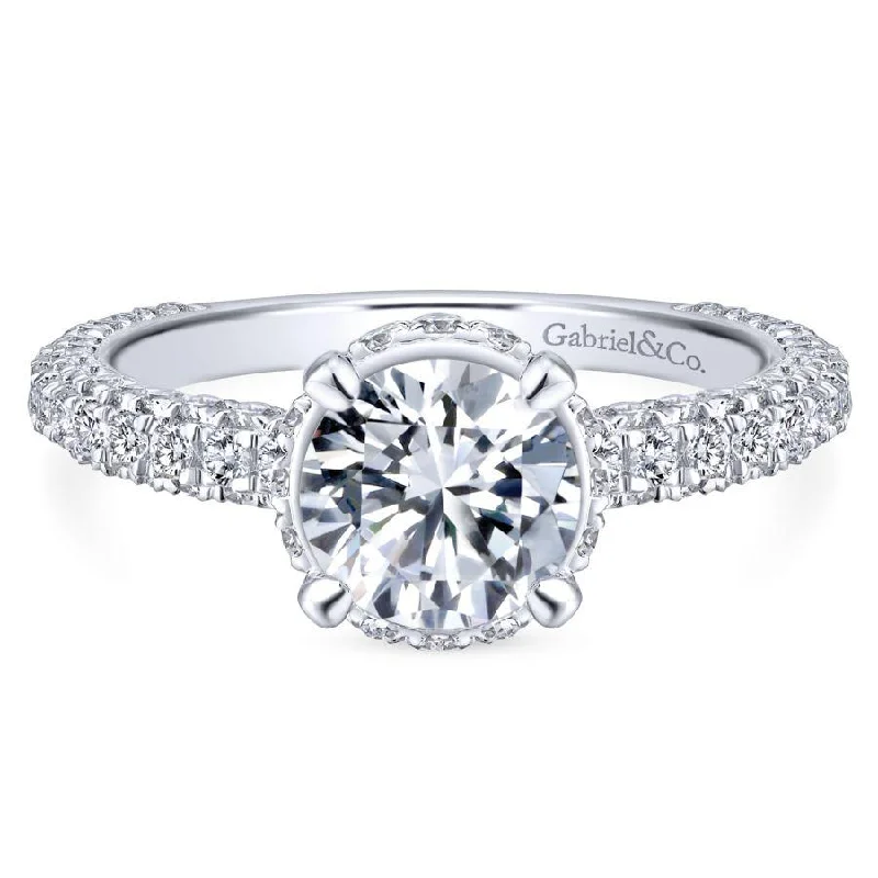 Unique vintage engagement rings for women -Diamond Semi-Mount Ring