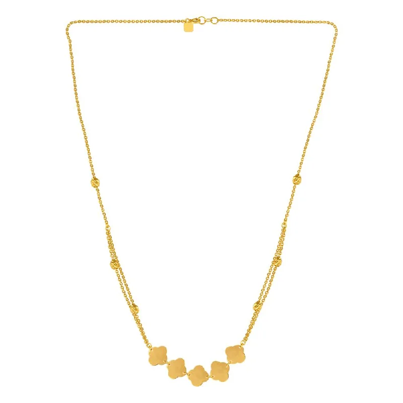 necklaces minimalist chic style -22k Gold Necklace With Cloud-inspired Motifs