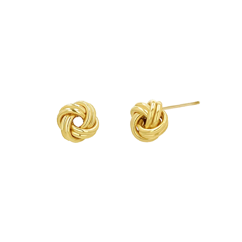 Ladies geometric stud earrings -Love Knot Stud Earrings