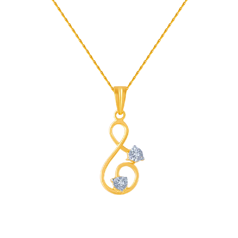 necklaces for anniversary surprise -18k (750) Yellow Gold And Diamond Pendant For Women