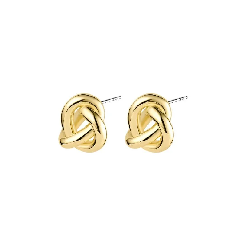 Unique handmade earrings for women -Gorjana Gold Infinity Knot Studs