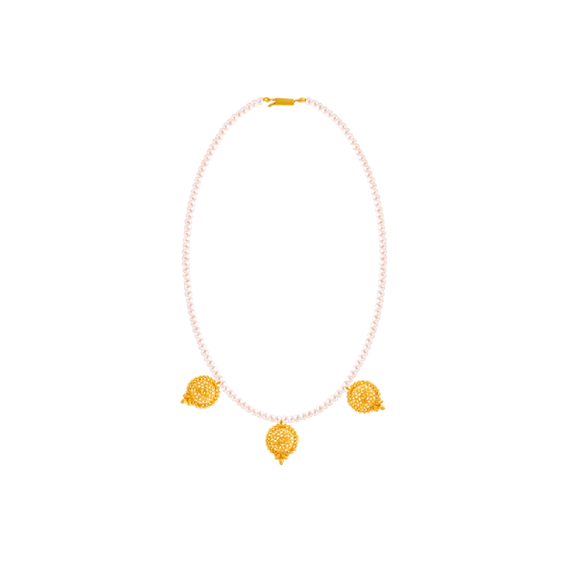 necklaces with geometric shape -22k Yellow Gold Necklace