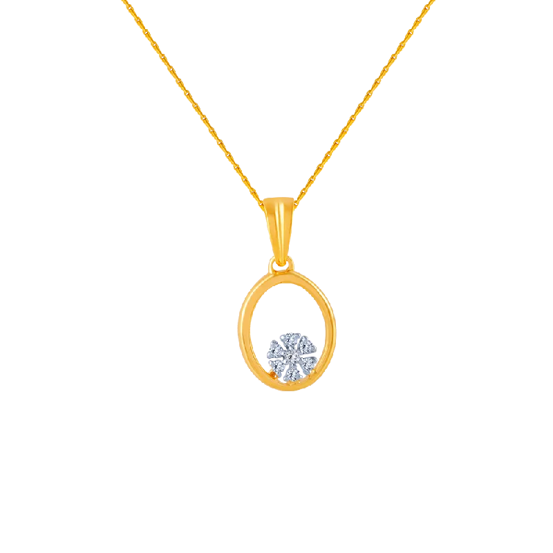 necklaces with black onyx -18k (750) Yellow Gold And Diamond Pendant For Women