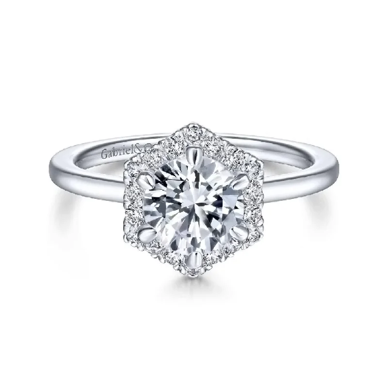 Modern princess engagement rings for women -Diamond Semi-Mount Ring