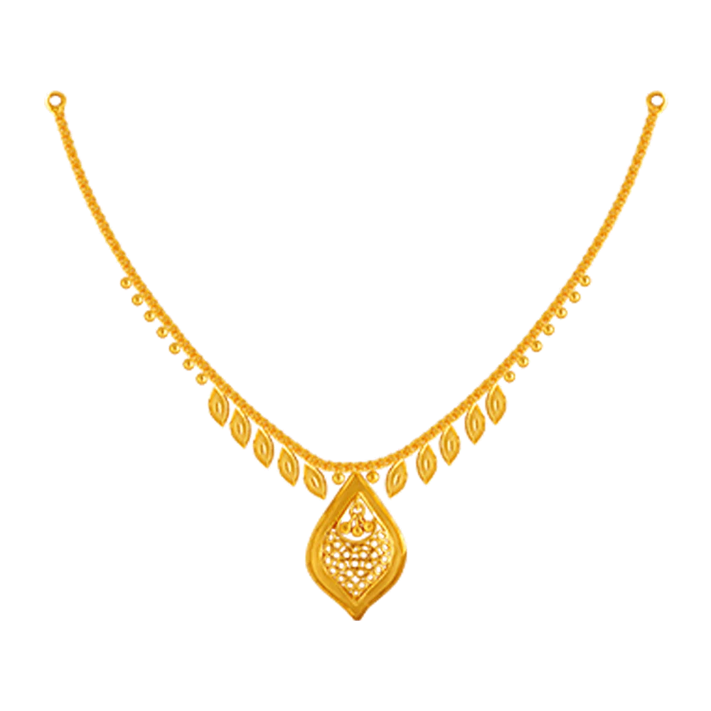 necklaces with shell design -22k Yellow Gold Necklace