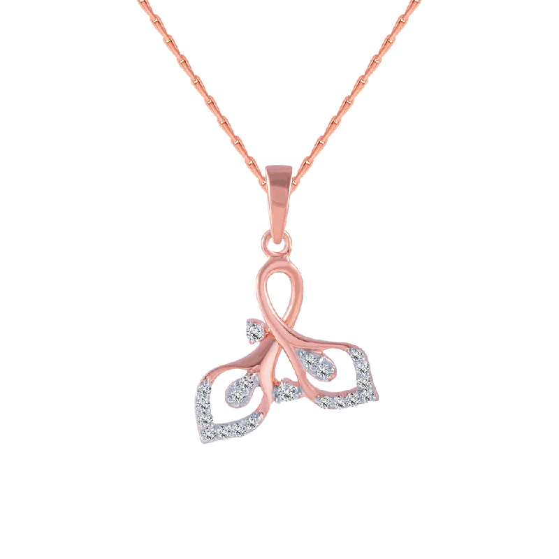 necklaces for mothers gift -18KT (750) Rose Gold And Diamond Pendant For Women