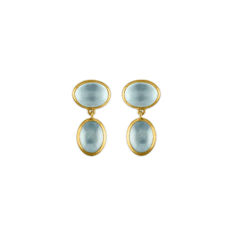 Trendy statement earrings for women -Small Aquamarine Amphora Earrings