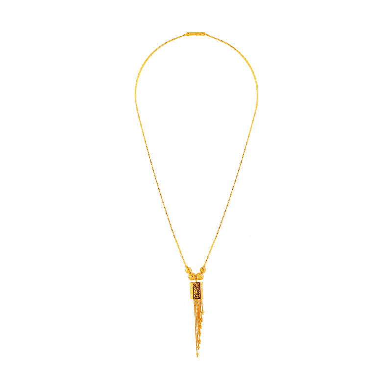 necklaces for holiday gift -22KT (916) Yellow Gold Chain Pendant For Women