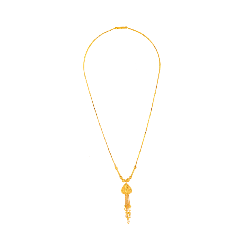 necklaces timeless beauty -22KT (916) Yellow Gold Chain Pendant For Women