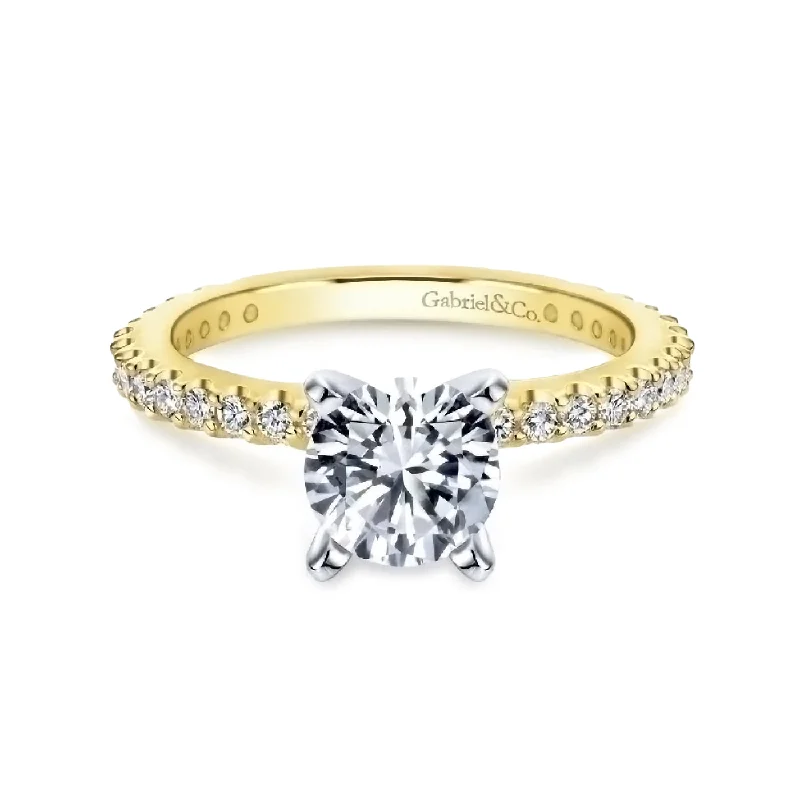 Trendy pear engagement rings for ladies -Diamond Semi-Mount Ring