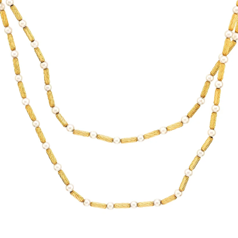 necklaces with citrine yellow -David Yurman pearl 18k yellow gold necklace