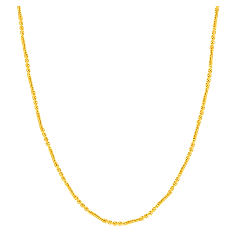 necklaces with crystal beads -22KT Yellow Gold Chain For Women