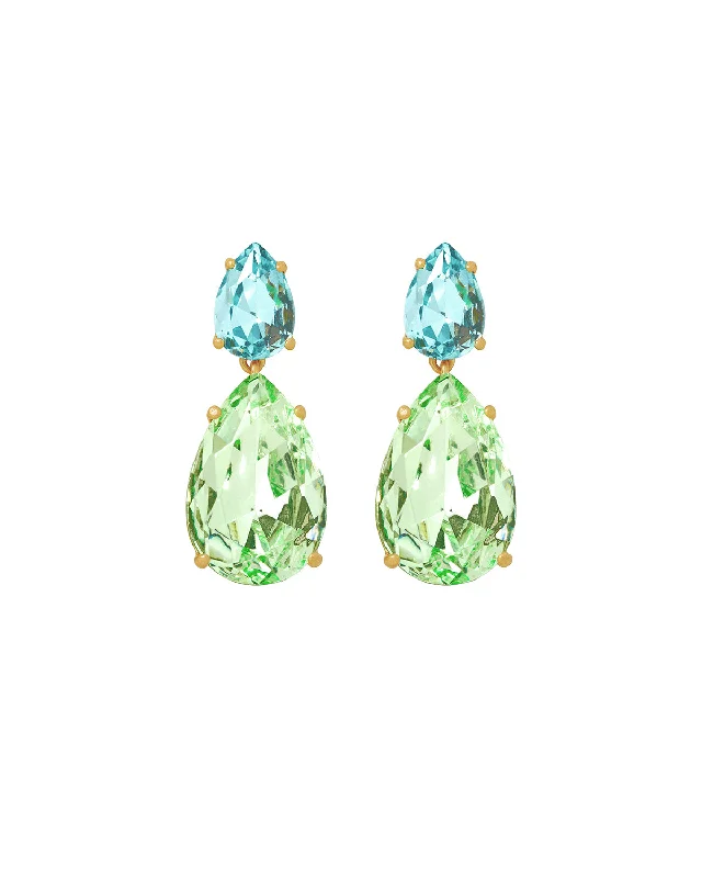 Ladies vintage crystal earrings -The Inner Glow Earrings