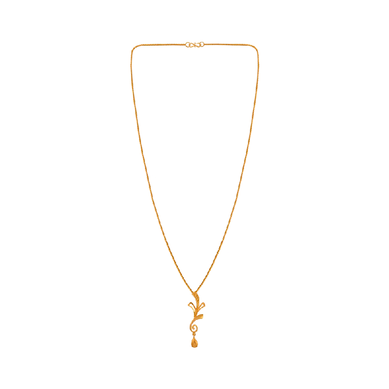 necklaces chic modern style -22KT (916) Yellow Gold  Chain Pendant For Women