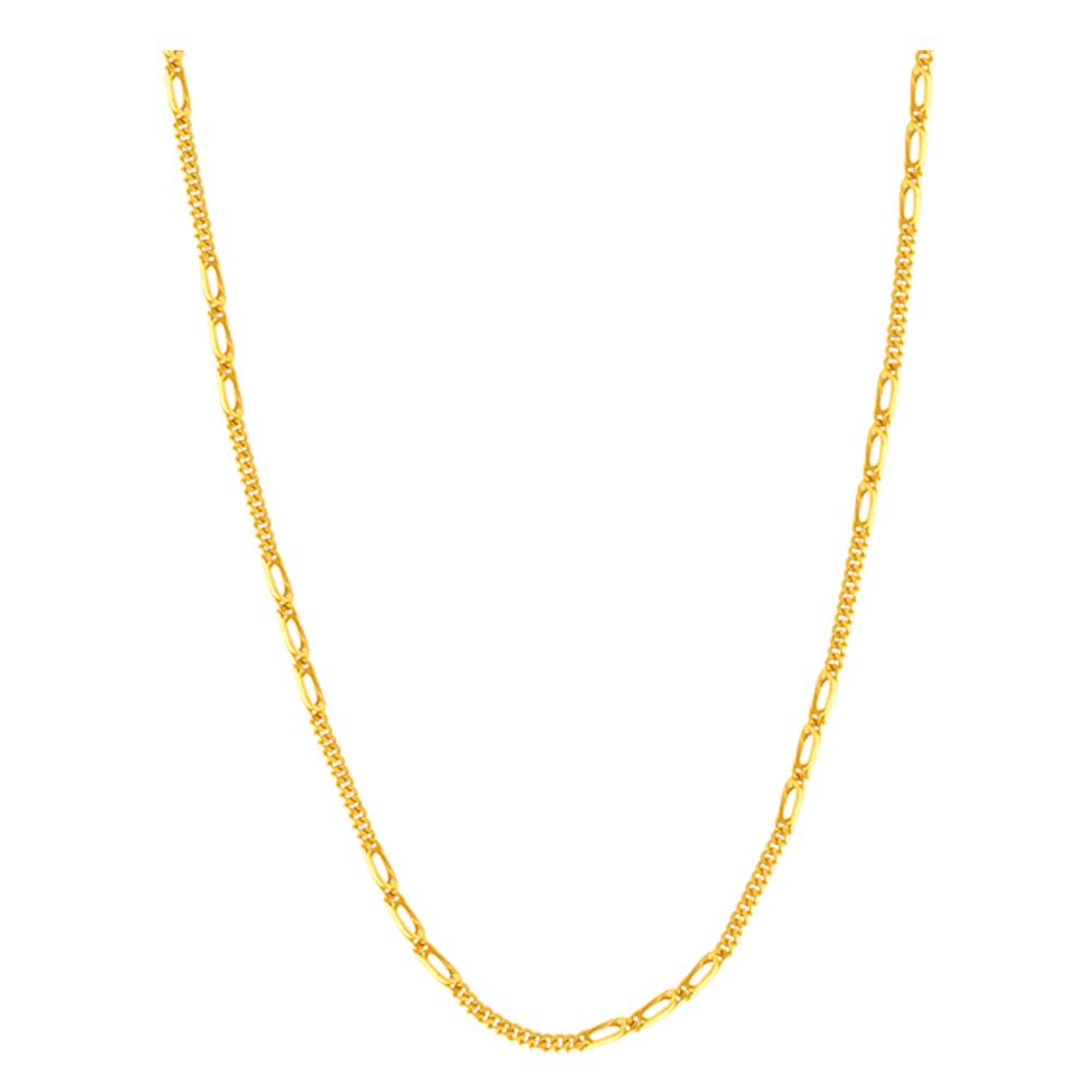 necklaces with geometric shape -22KT Yellow Gold Chain For Women