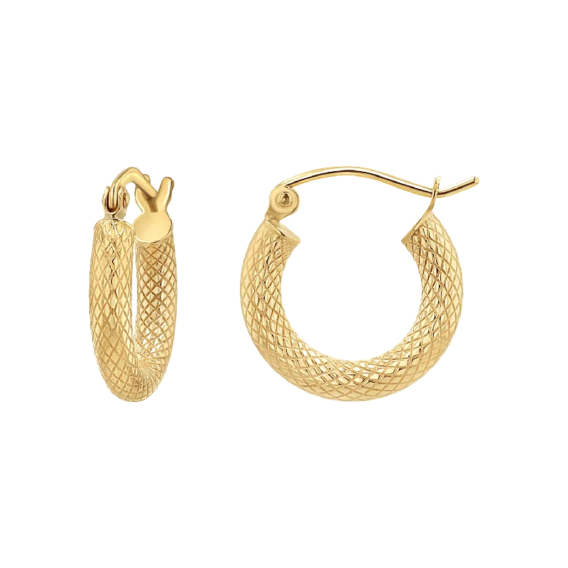 Classic gold hoop earrings for women -Serpentine Hoop Earrings