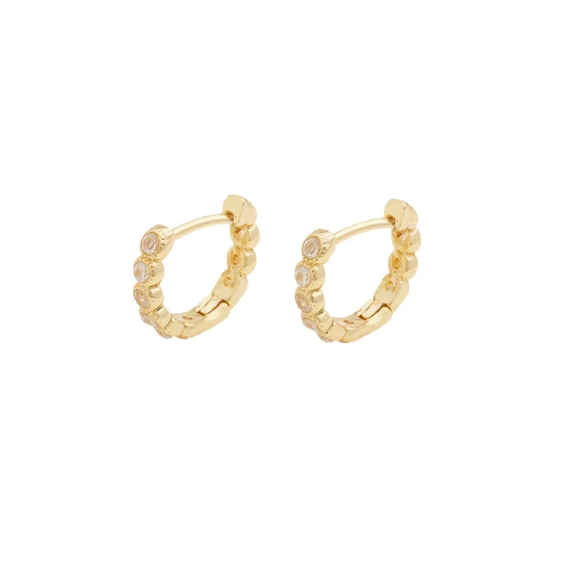 Unique handmade earrings for women -Gorjana Gold Madison Shimmer Huggies