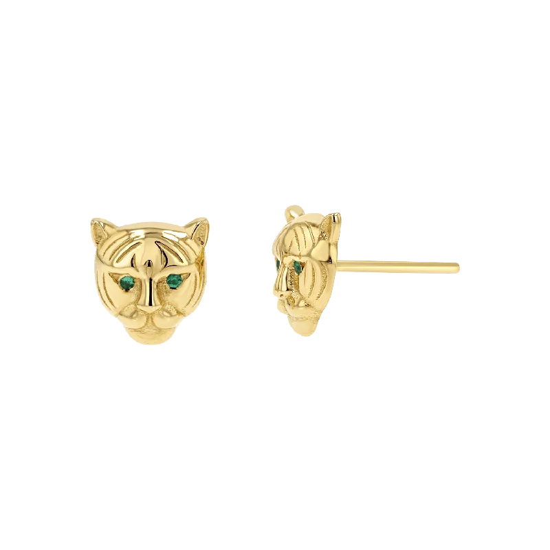 Ladies geometric earrings -Tiger Stud Earrings