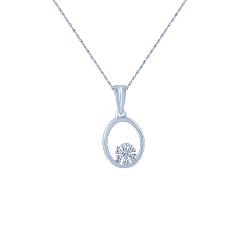 necklaces for bridal elegance -18k (750) White Gold And Diamond Pendant For Women