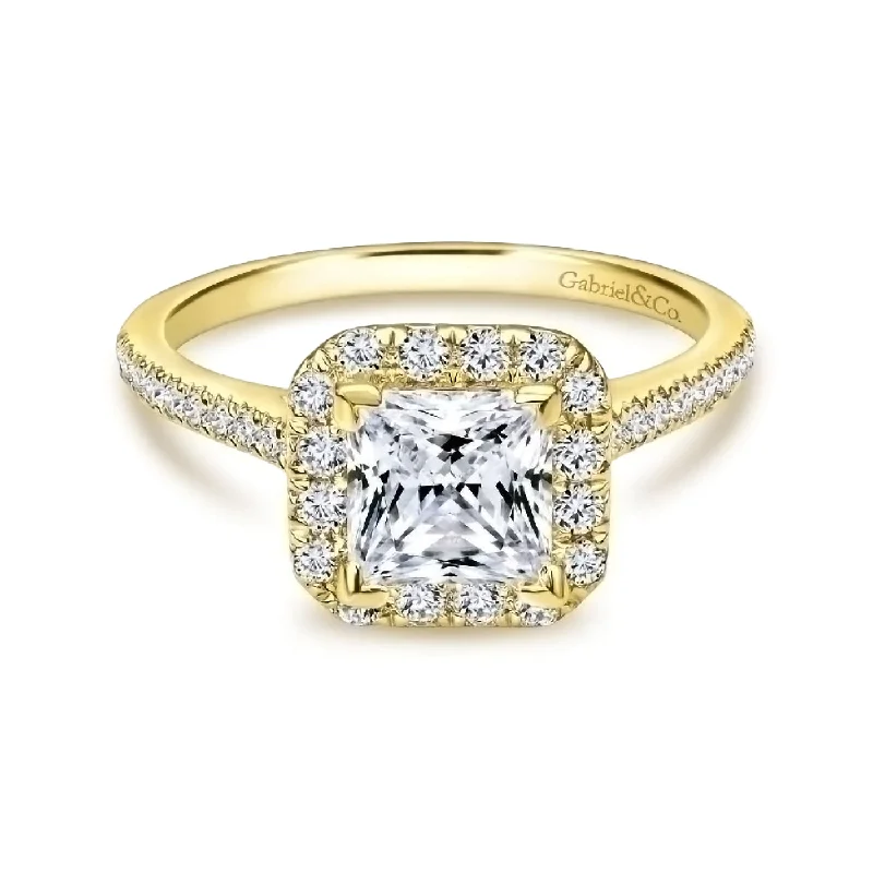 Modern oval engagement rings for ladies -Diamond Semi-Mount Ring