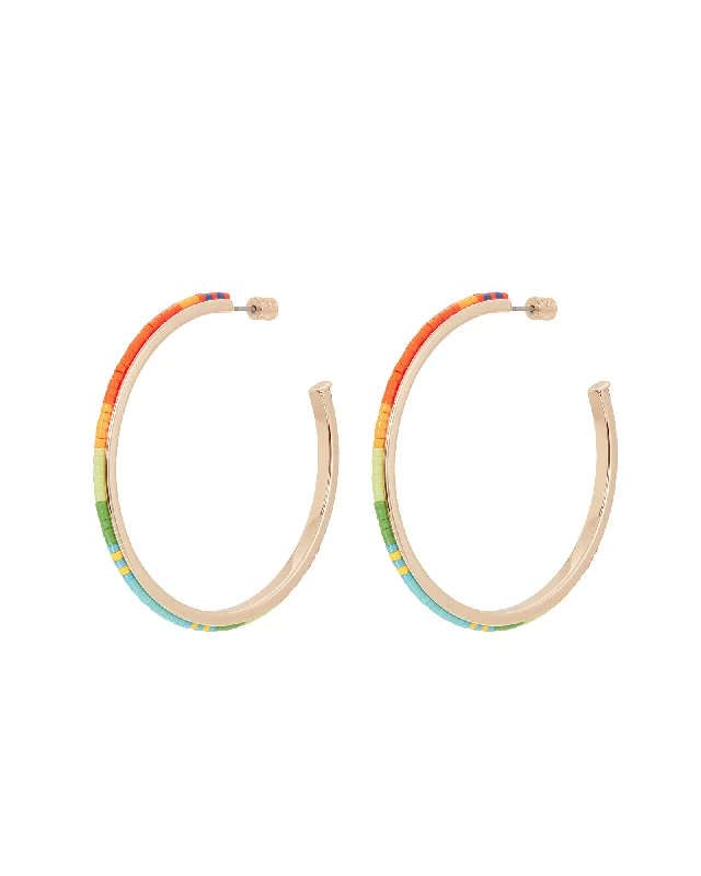 Simple hoop earrings for ladies -The Big Squeeze Large Hoop Earrings