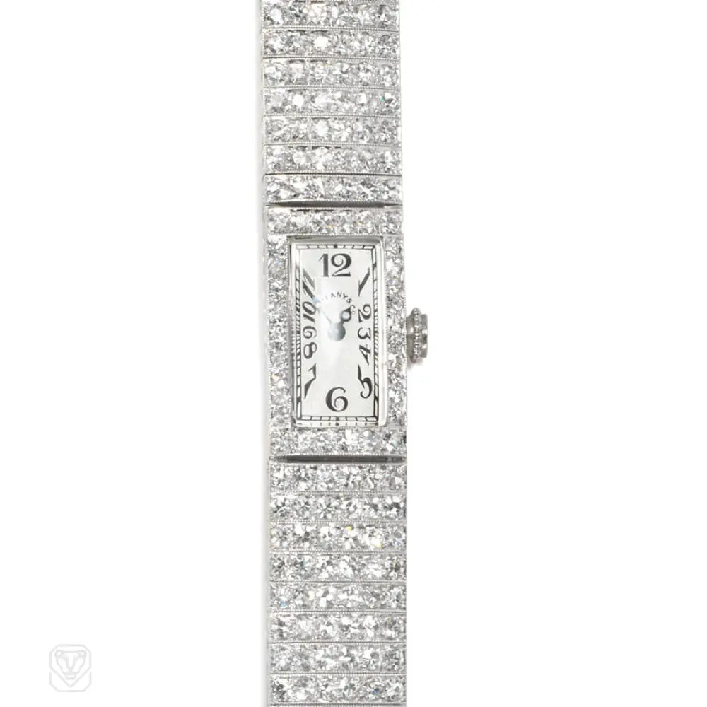 Modern diamond engagement rings for ladies -Art Deco diamond watch, Tiffany with Meylan movement