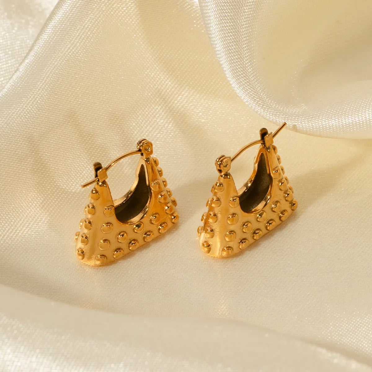 Ladies onyx earrings -1 Pair Ig Style Square Plating Stainless Steel 18k Gold Plated Earrings