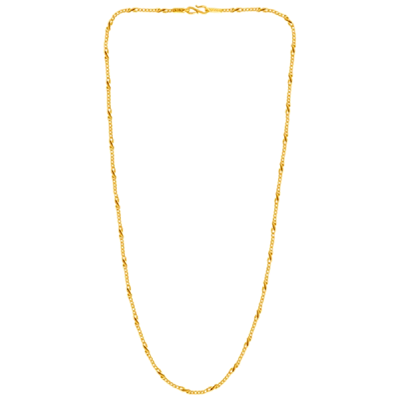 necklaces with floral charm -22KT Yellow Gold Chain For Women