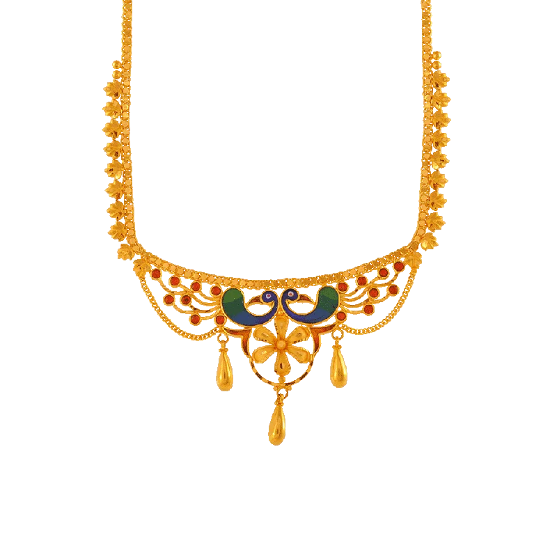 necklaces with teal turquoise -P.c. Chandra Jewellers 22KT Yellow Gold Necklace For Women