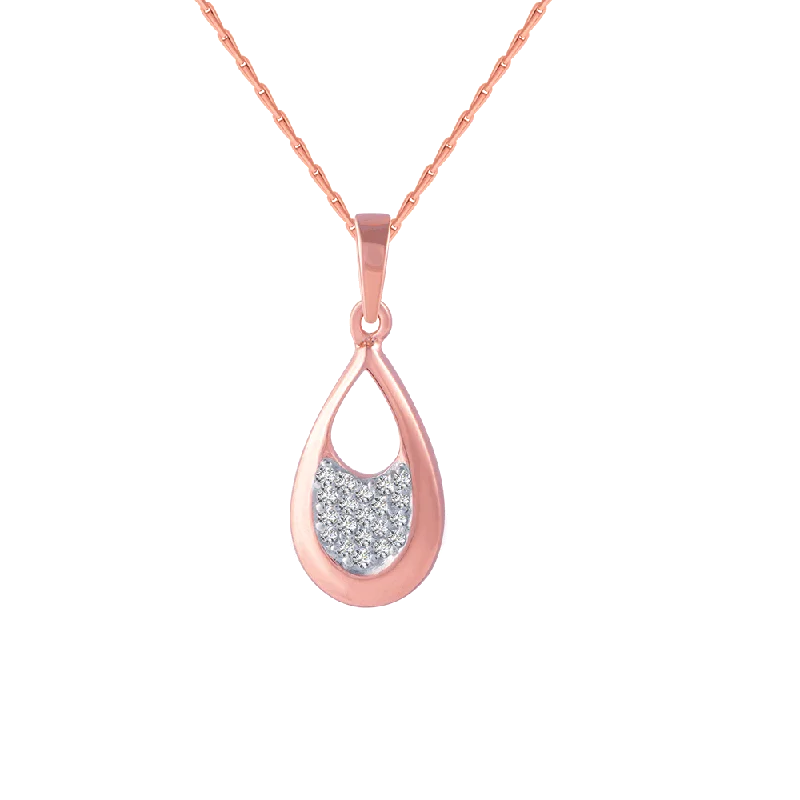 necklaces with evil eye -18KT (750) Rose Gold And Diamond Pendant For Women