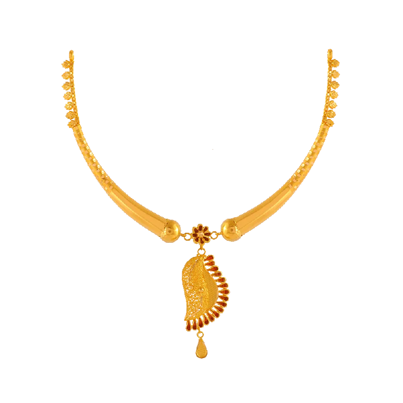 necklaces bold statement piece -P.c. Chandra Jewellers 22KT Yellow Gold Necklace For Women