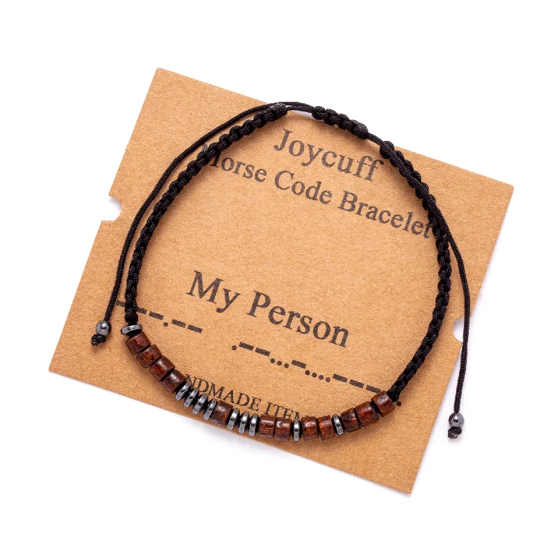 Ladies handmade bracelets -My Person Morse Code Bracelet for Women Inspirational Gift for Her