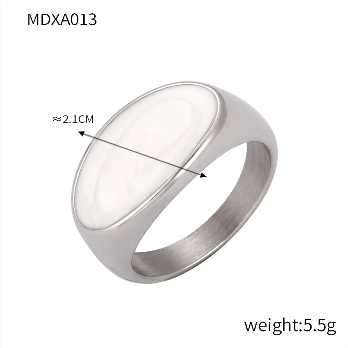 MDXA013-Steel White Dripping Ring