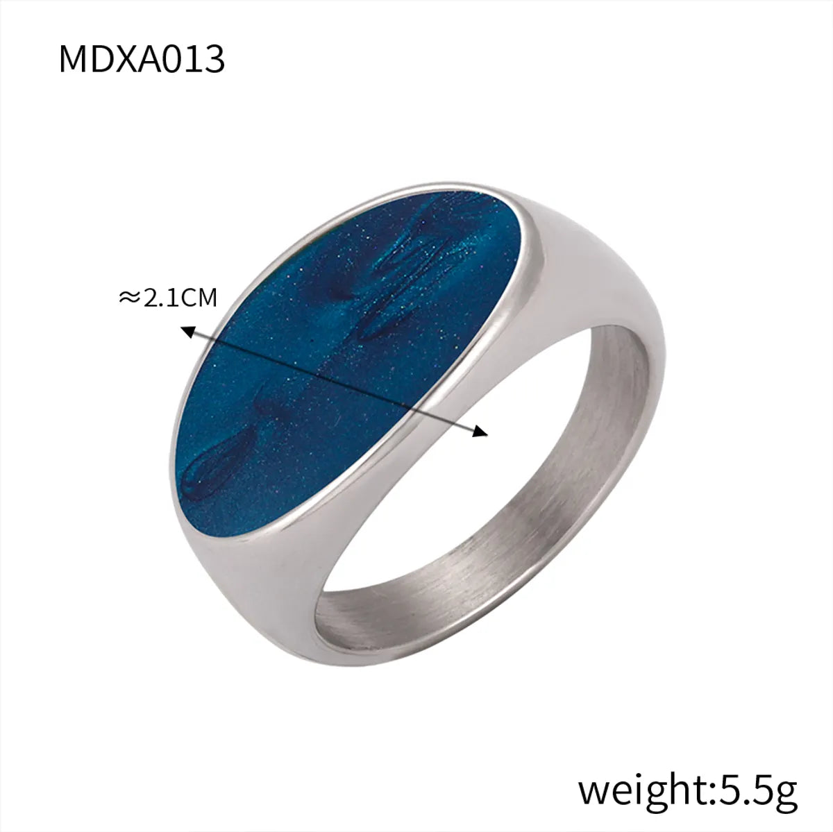 MDXA013-Steel Blue Drip Ring