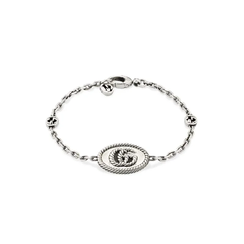 Ladies amethyst bracelets -Gucci Silver Marmont GG Disc Bracelet