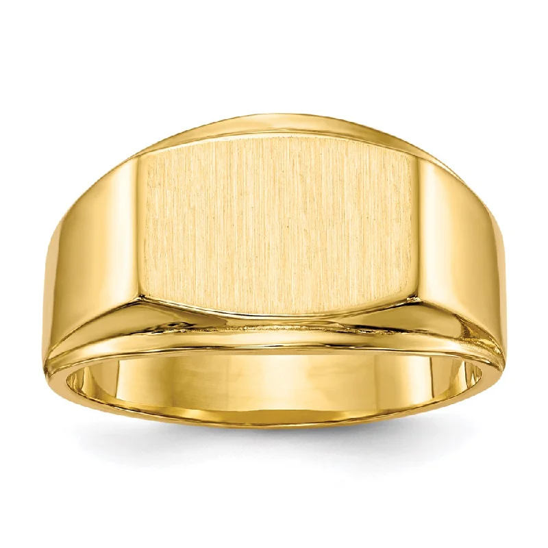 ladies rings luxury brand appeal -14K Yellow Gold Men's Signet Ring