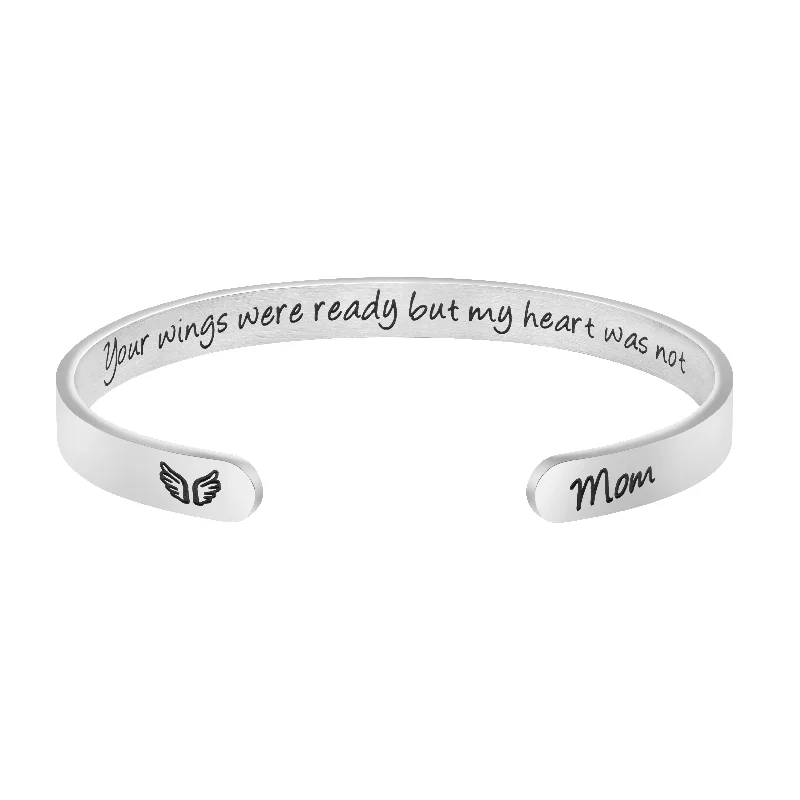 Ladies turquoise bracelets -Your Wings Were Ready My Heart Was Not Mother Memorial Bracelet