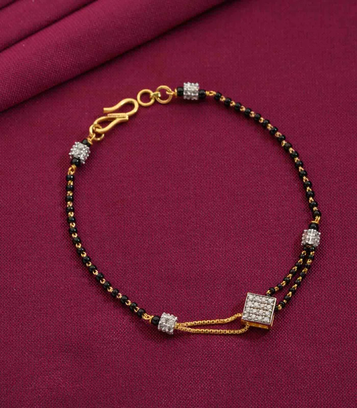 Ladies sapphire bracelets -Dangling Pattern Mangalsutra Bracelet