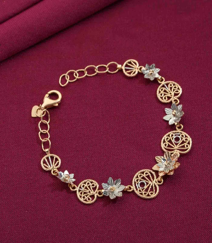 Minimalist bangle bracelets for ladies -Floral Elegance Bracelet