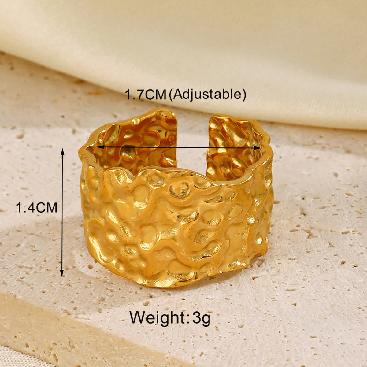 Gold Hammered Ring