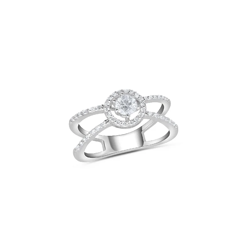 ladies rings with moonstone glow -Diamond Ring - 03862